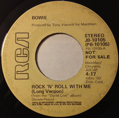 David Bowie : Rock 'N' Roll With Me (7", Promo)