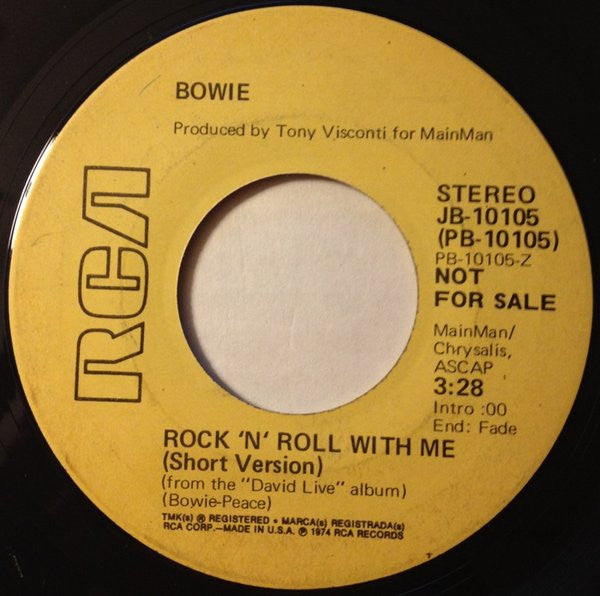 David Bowie : Rock 'N' Roll With Me (7", Promo)
