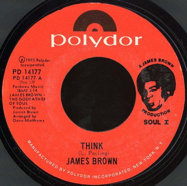 James Brown : Think (7", Styrene, PRC)