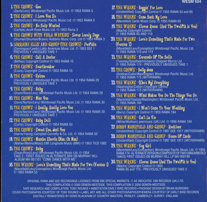 The Crows & The Wrens (2) : Strictly For The Birds : The Rama & Gee Recordings 1953-56 (CD, Comp)