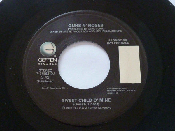 Guns N' Roses : Sweet Child O' Mine (7", Single, Promo)