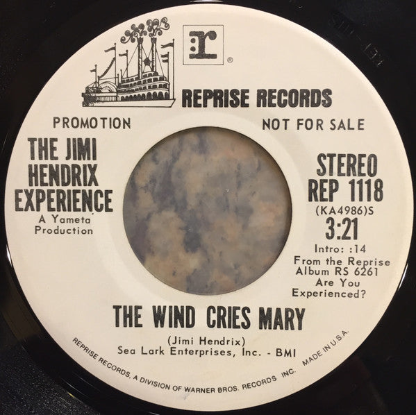 The Jimi Hendrix Experience : The Wind Cries Mary (7", Single, Mono, Promo, San)
