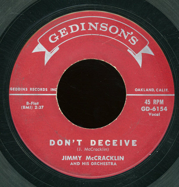 The Jimmy McCracklin Orchestra : Susie And Pat (7")