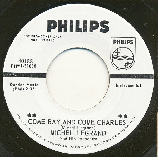 Michel Legrand : Come Ray And Come Charles (7", Single, Promo)