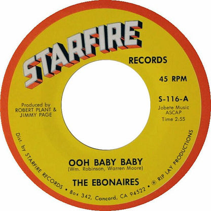 The Ebonaires (4) : Ooh Baby Baby (7", Blu)