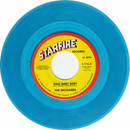 The Ebonaires (4) : Ooh Baby Baby (7", Blu)