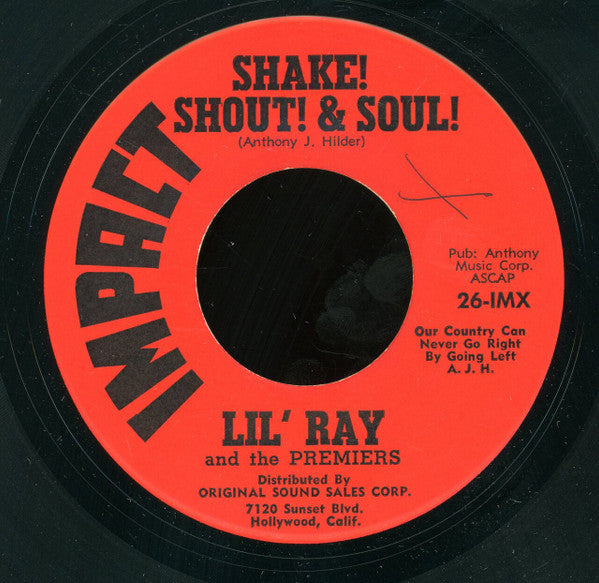 Little Ray (2) And The Premiers : Shake! Shout! & Soul! (7", Single)