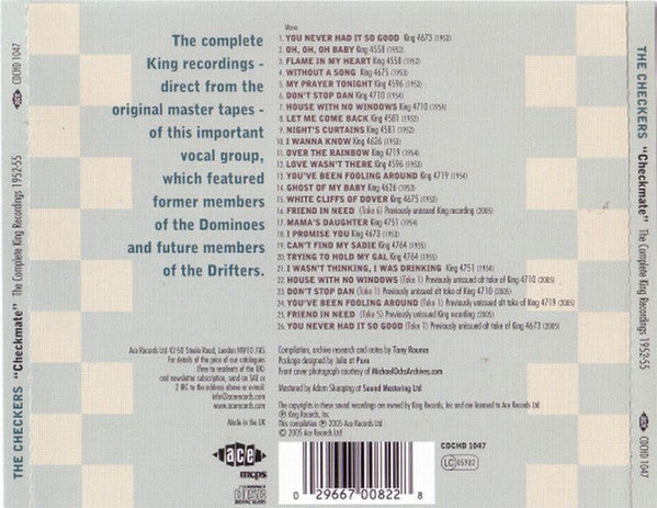 The Checkers : "Checkmate" The Complete King Recordings 1952-55 (CD, Comp, RM)