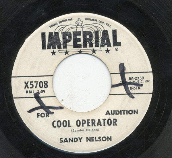 Sandy Nelson : Cool Operator / Jive Talk (7", Single, Promo)