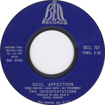 The Interpretations : Soul Affection / Snap-Out (7", Mono, Styrene, Bes)