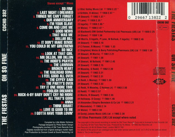 The Fiestas : Oh So Fine (CD, Comp)