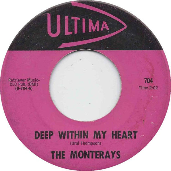 The Monterays : Deep Within My Heart / Push-Em Up (7")