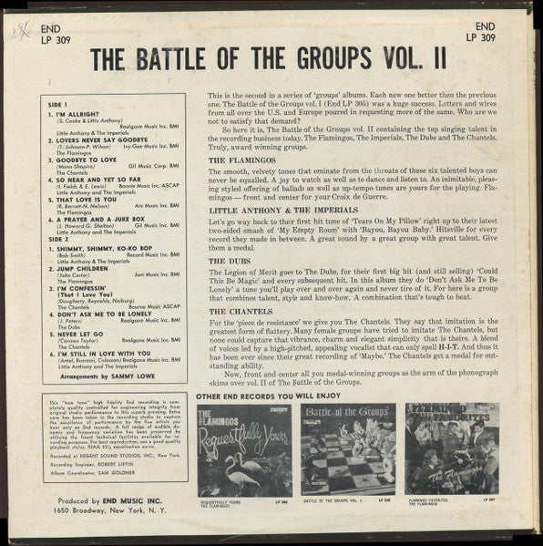 Various : Battle Of The Groups Vol. II (LP, Comp, RP)