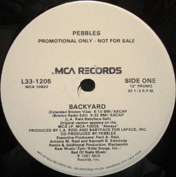 Pebbles : Backyard (12", Single, Promo)