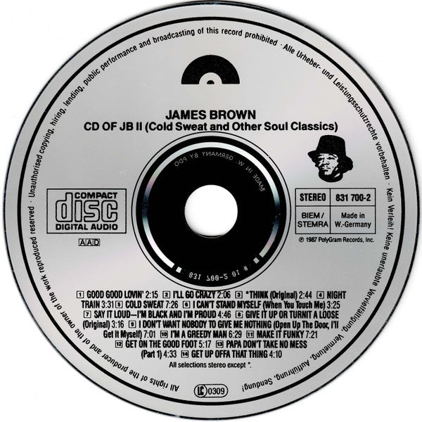 James Brown : CD Of JB II (Cold Sweat And Other Soul Classics) (CD, Comp)