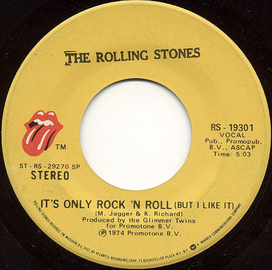 The Rolling Stones : It’s Only Rock ’N Roll (7", Single, RP, Spe)
