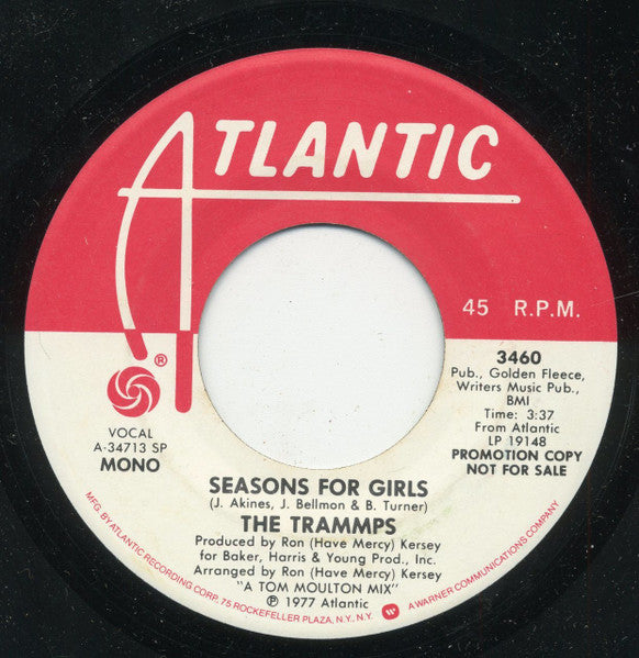 The Trammps : Seasons For Girls (7", Single, Mono, Promo)