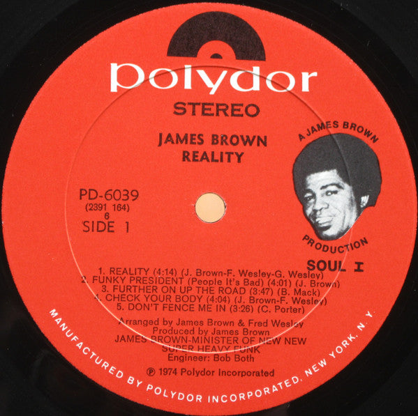 James Brown : Reality (LP, Album, All)