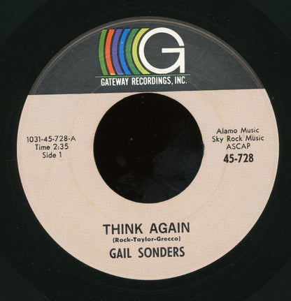 Gail Sonders : Think Again / Please Don't Awake Me (7", Single)