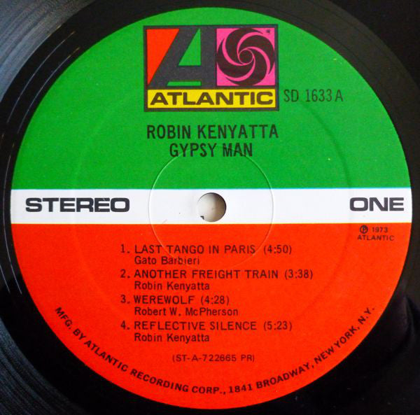 Robin Kenyatta : Gypsy Man (LP, Album, RE, PR )
