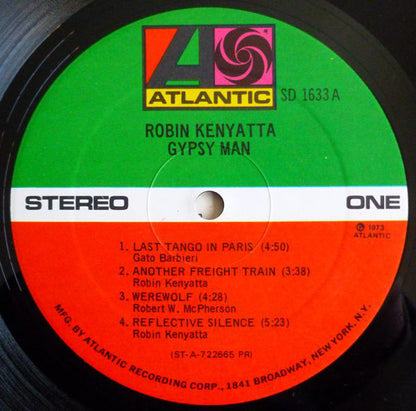 Robin Kenyatta : Gypsy Man (LP, Album, RE, PR )
