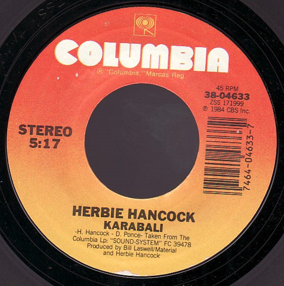 Herbie Hancock : Metal Beat / Karabali (7", Single, Styrene)