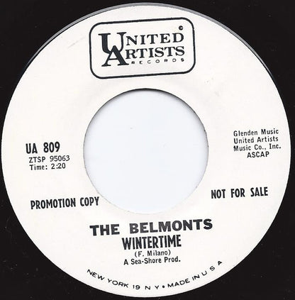 The Belmonts : Wintertime / I Don't Know Why, I Just Do (7", Promo)