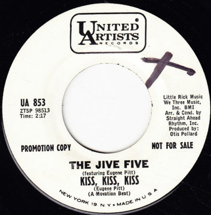 The Jive Five : I'm A Happy Man / Kiss, Kiss, Kiss (7", Mono, Promo)