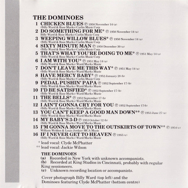 The Dominoes : Have Mercy Baby (CD, Comp)