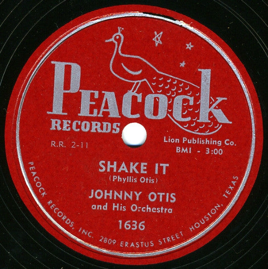 Johnny Otis And His Orchestra : Shake It / I Won't Be Your Fool No More (10", Single)