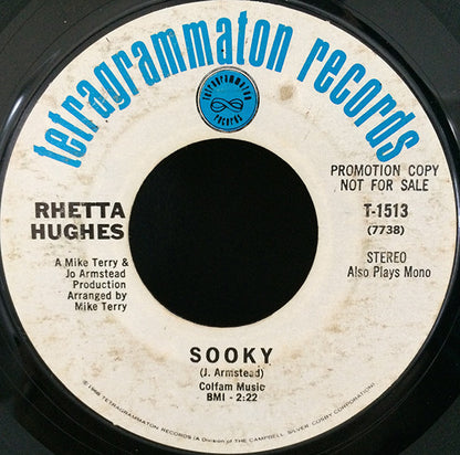 Rhetta Hughes : Light My Fire / Sooky (7", Promo, Styrene)