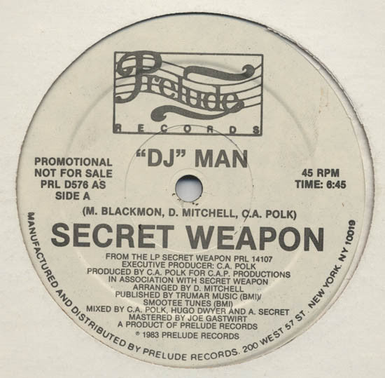 Secret Weapon (2) : "DJ" Man (12", Promo)