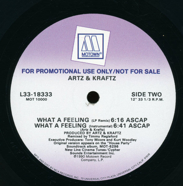 Artz & Kraftz : What A Feeling (12", Promo)