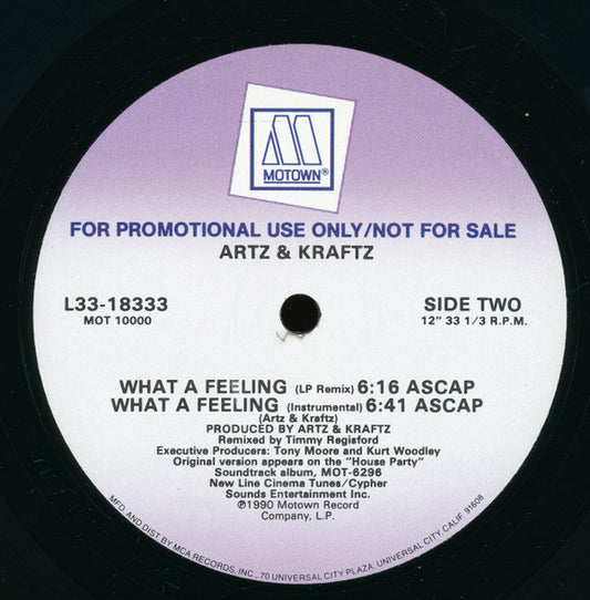 Artz & Kraftz : What A Feeling (12", Promo)