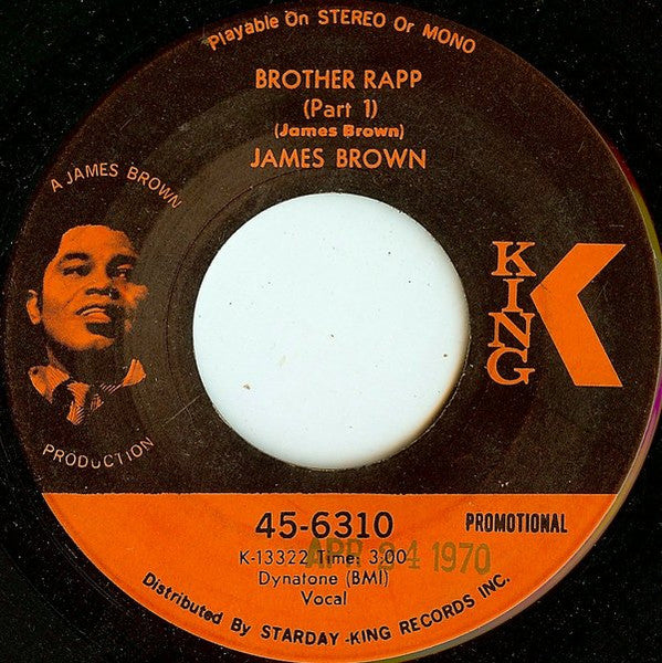James Brown : Brother Rapp (Part 1) (7", Promo)