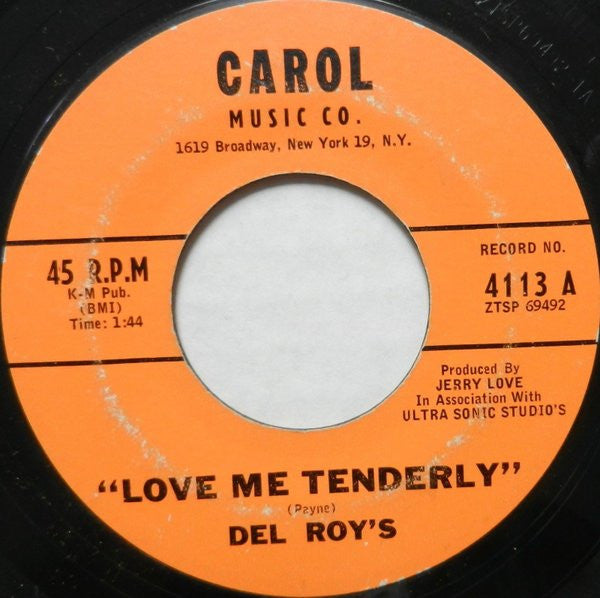 The Delroys : Love Me Tenderly / Pleasing You (7", Styrene)