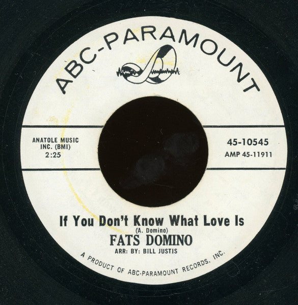 Fats Domino : If You Don't Know What Love Is (7", Single)