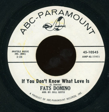 Fats Domino : If You Don't Know What Love Is (7", Single)