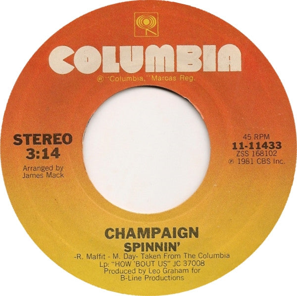 Champaign : How 'Bout Us (7", Single, Styrene, Ter)