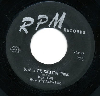Jack Lewis (3) : Bippin And Boppin (Over You) / Love Is The Sweetest Thing (7")