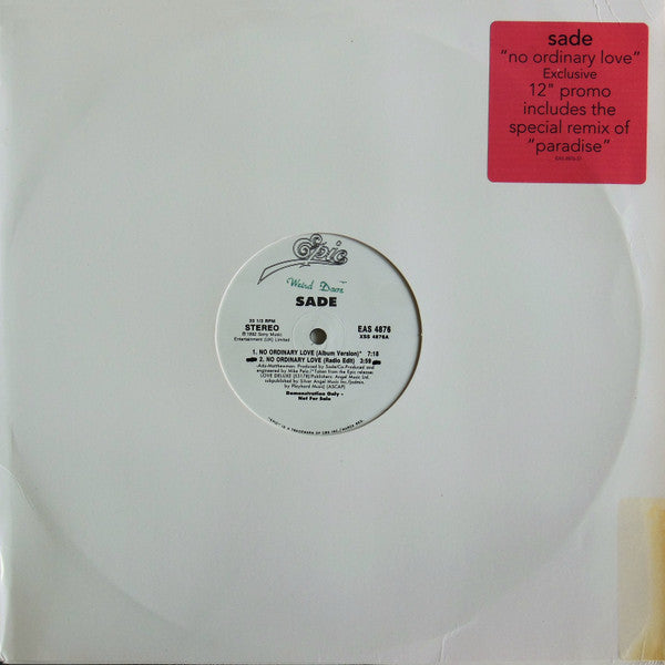 Sade : No Ordinary Love (12", Promo)