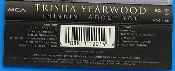 Trisha Yearwood : Thinkin' About You (Cass, Album)
