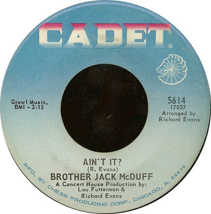 Brother Jack McDuff : Ain't It? (7", Single)