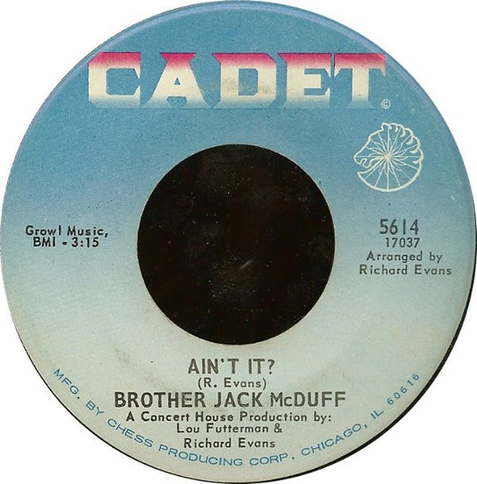 Brother Jack McDuff : Ain't It? (7", Single)