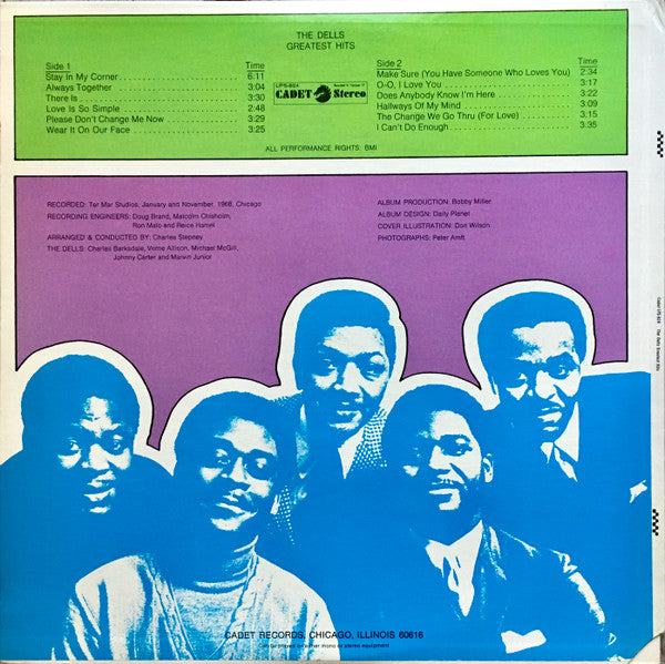 The Dells : The Dells Greatest Hits (LP, Comp, RE)