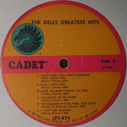 The Dells : The Dells Greatest Hits (LP, Comp, RE)