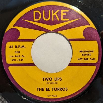 The El Torros : Two Lips  (7", Promo)