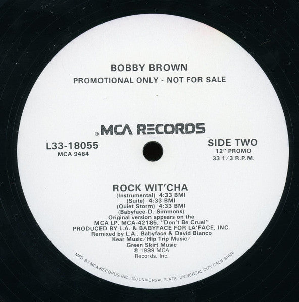 Bobby Brown : Rock Wit' Cha (12", Promo)