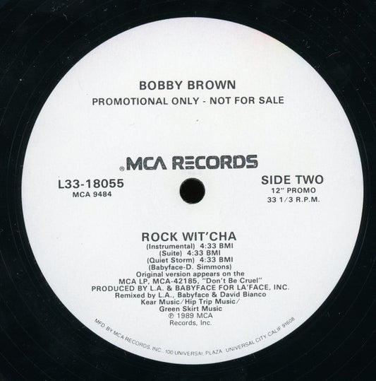 Bobby Brown : Rock Wit' Cha (12", Promo)