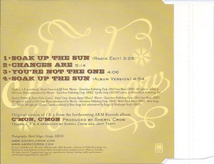 Sheryl Crow : Soak Up The Sun (CD, Single)